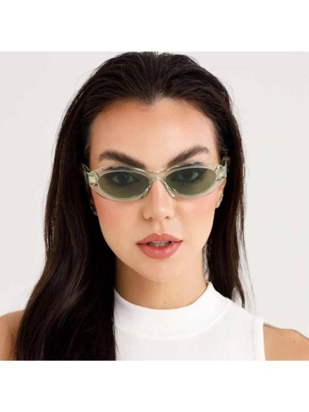 NEW PRADA SUNGLASSES PR26ZS 14R20E TRANSPARENT MINT WOMEN PR 26ZS 14R20E, SPR 26 - Picture 9 of 12